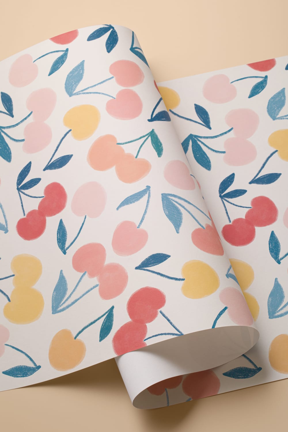 Cute Pastel Cherries Wallpaper