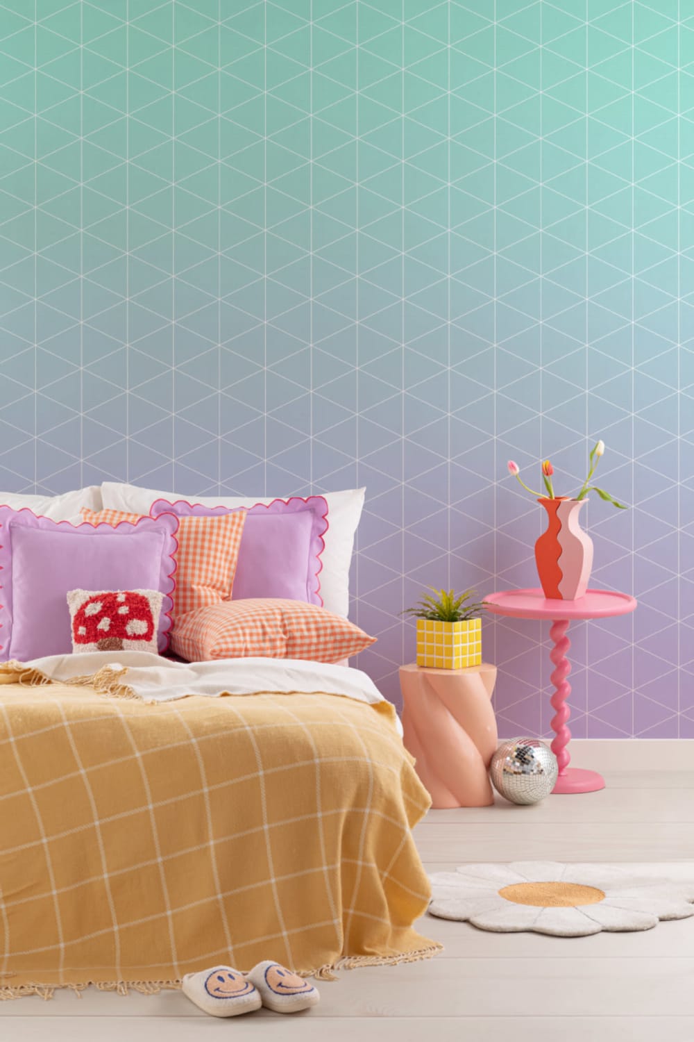 Ocean Drive Patterned Ombre Wallpaper Mural