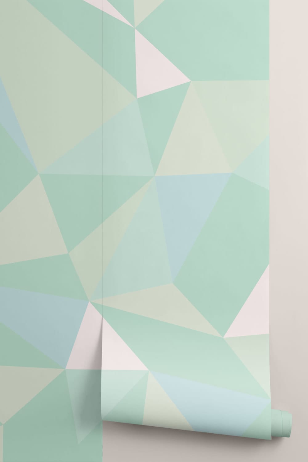 Mint Green Geometric Wallpaper Mural