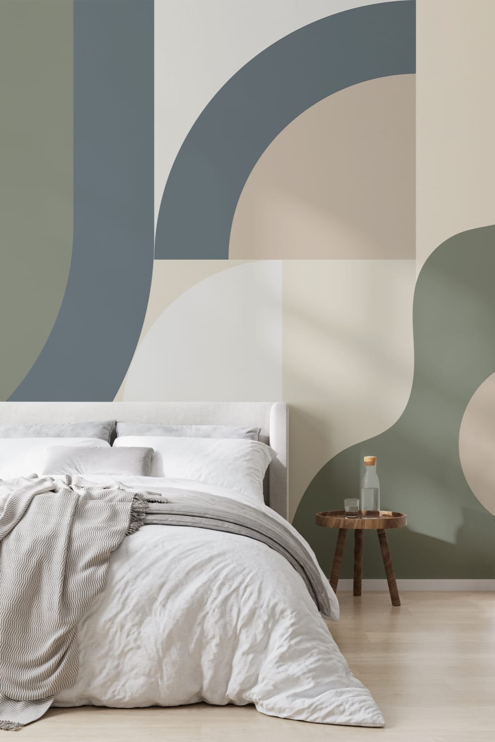 Multicolor Geometric Retro Pattern Wall Mural