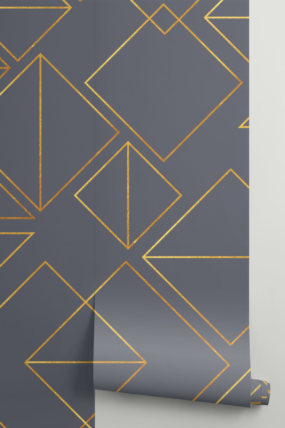 Classic Navy Triangles Wallpaper Mural