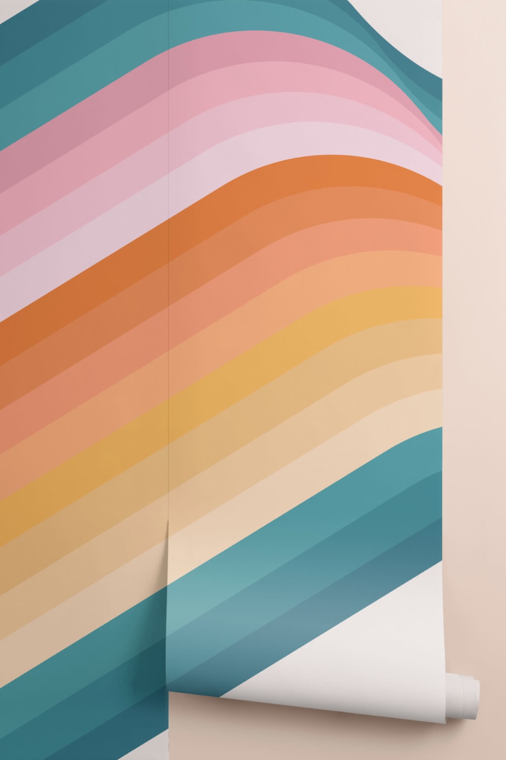 Classic Retro Multi Color Gradient Wallpaper Mural