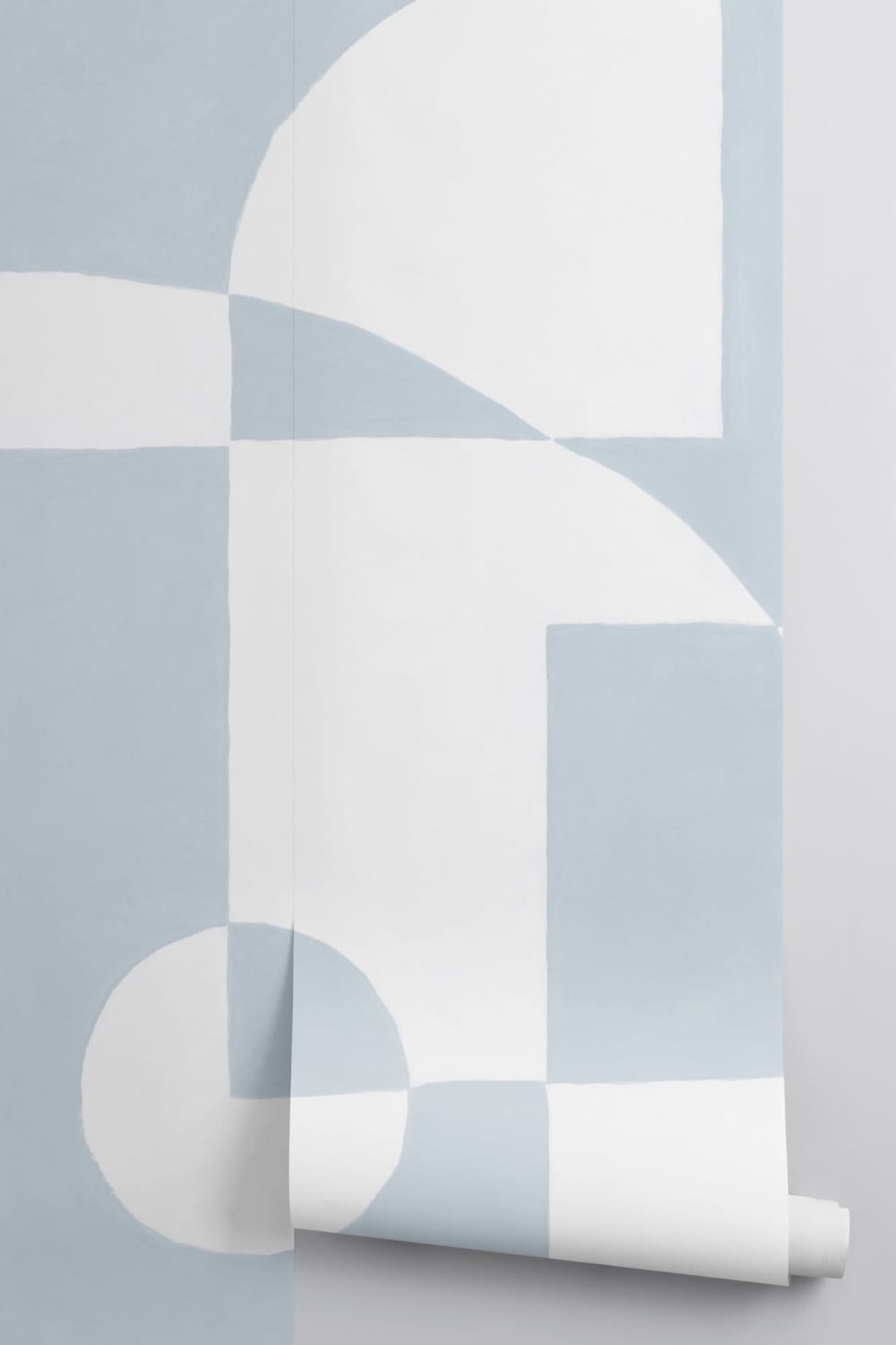 Sky Blue Scandi Abstract Geometric Mural