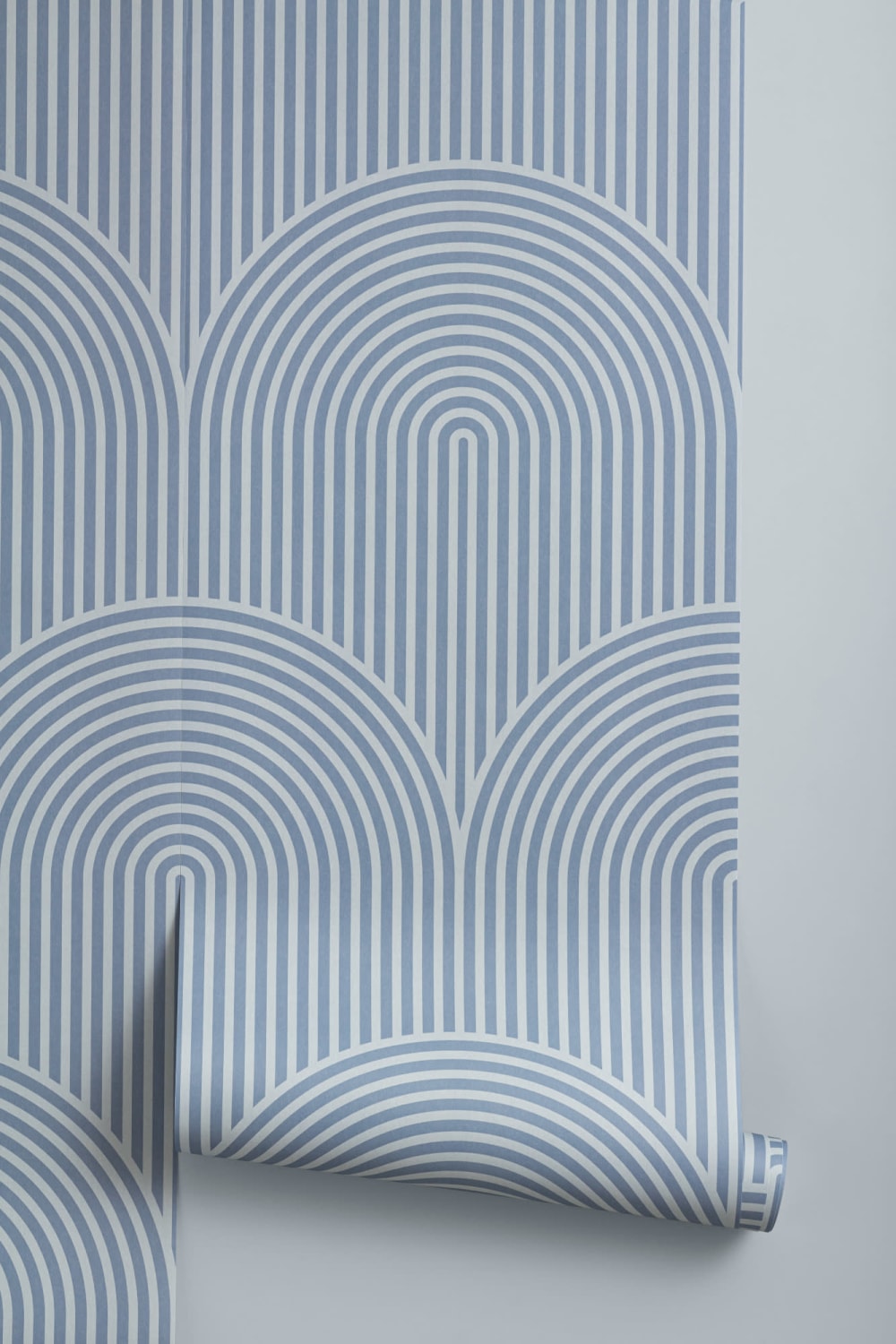 Papier Peint Géométrique Circuit de Lignes Bleues