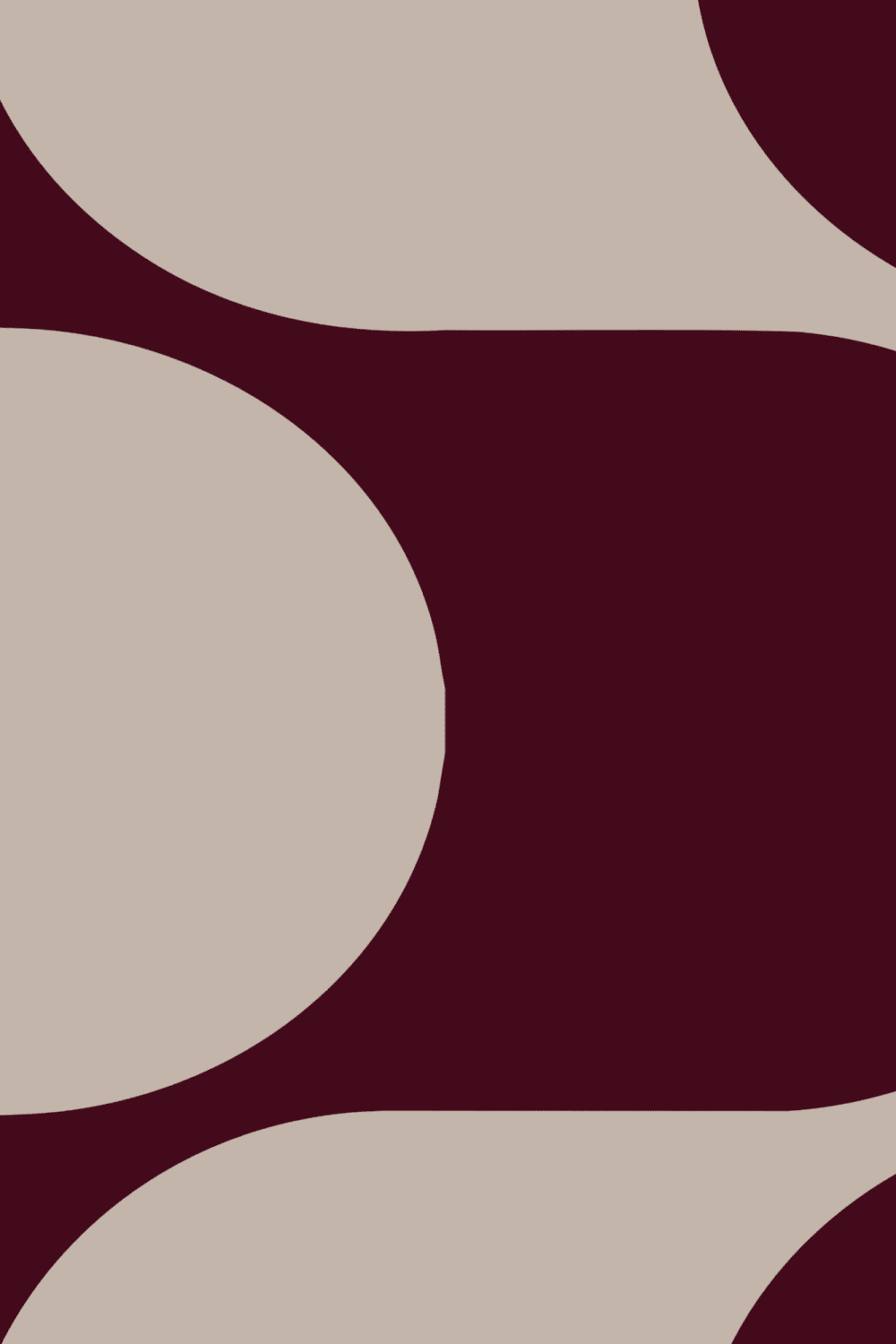 Papier peint panoramique géométrique à motifs de vagues, de couleur bourgogne