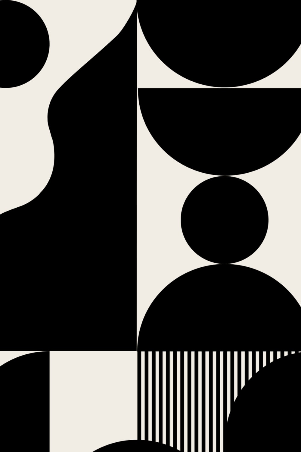 Tapet negru cu forme geometrice moderne