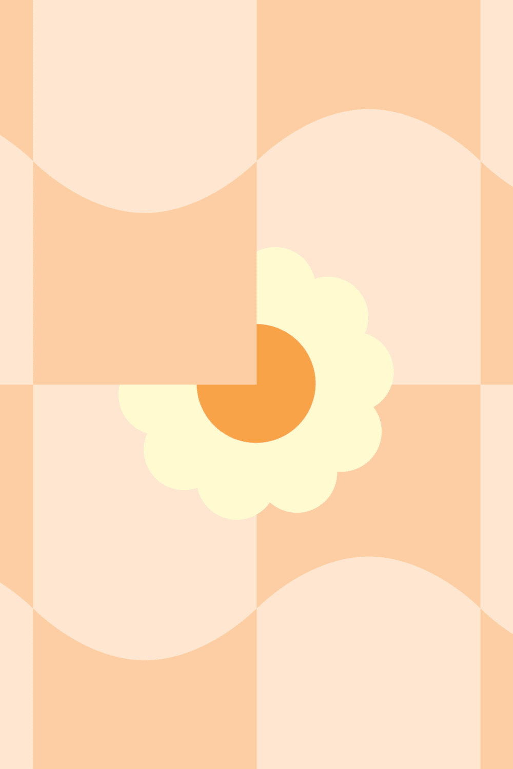 Elizabeth Olwen Petal Pop Peach Wallpaper