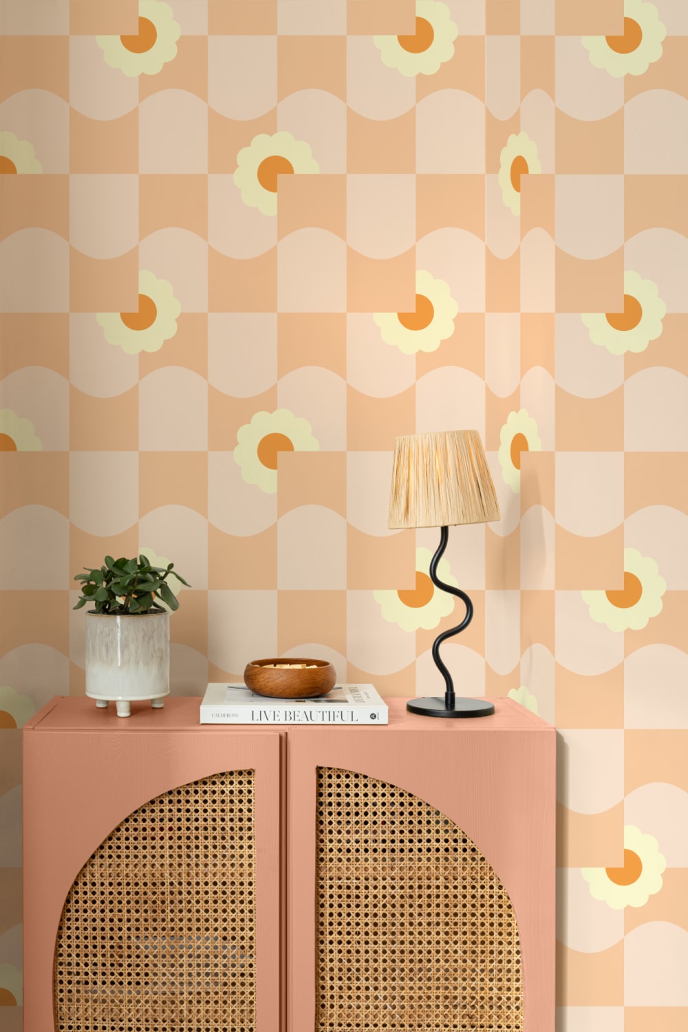 Elizabeth Olwen Petal Pop Peach Wallpaper