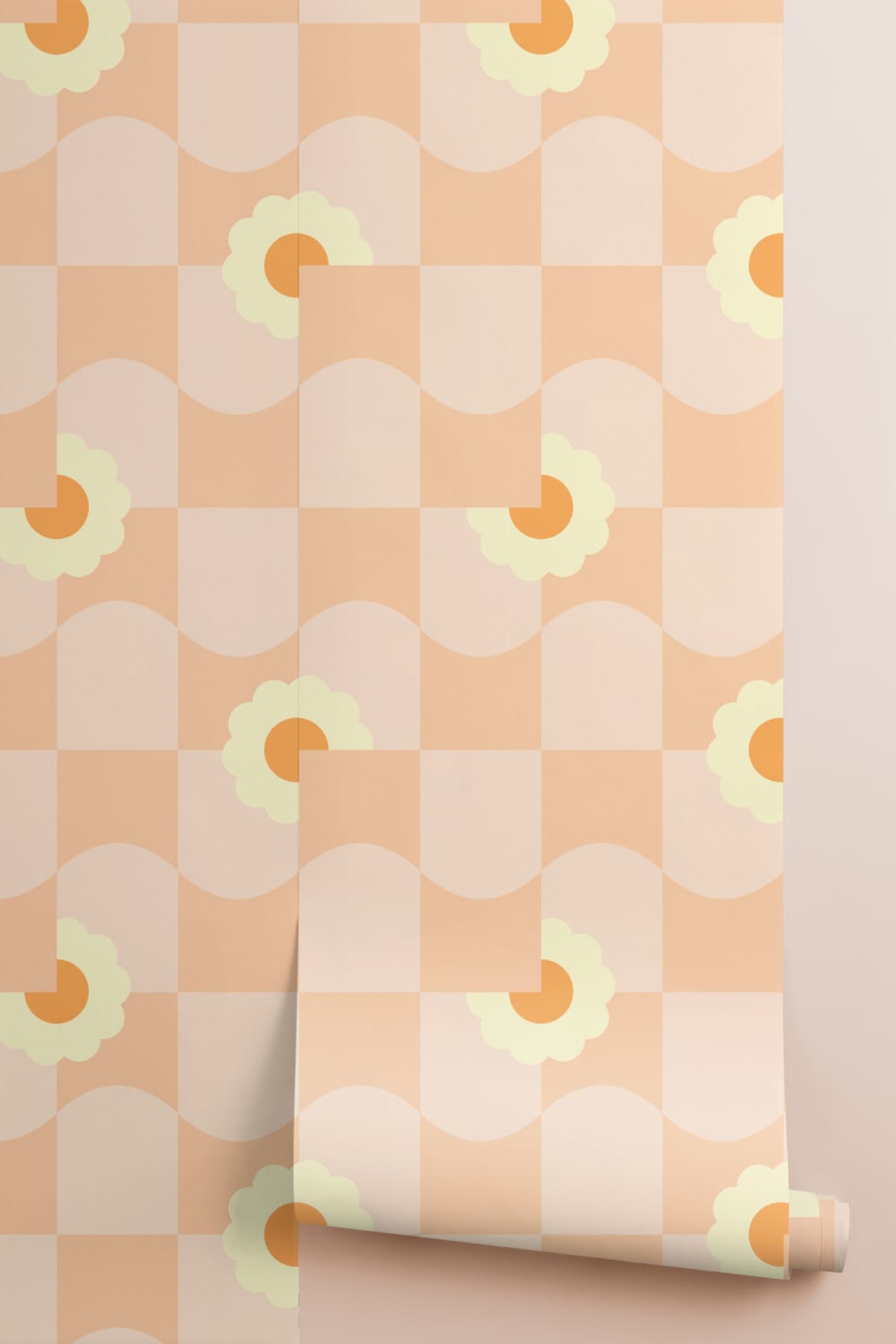 Elizabeth Olwen Petal Pop Peach Wallpaper