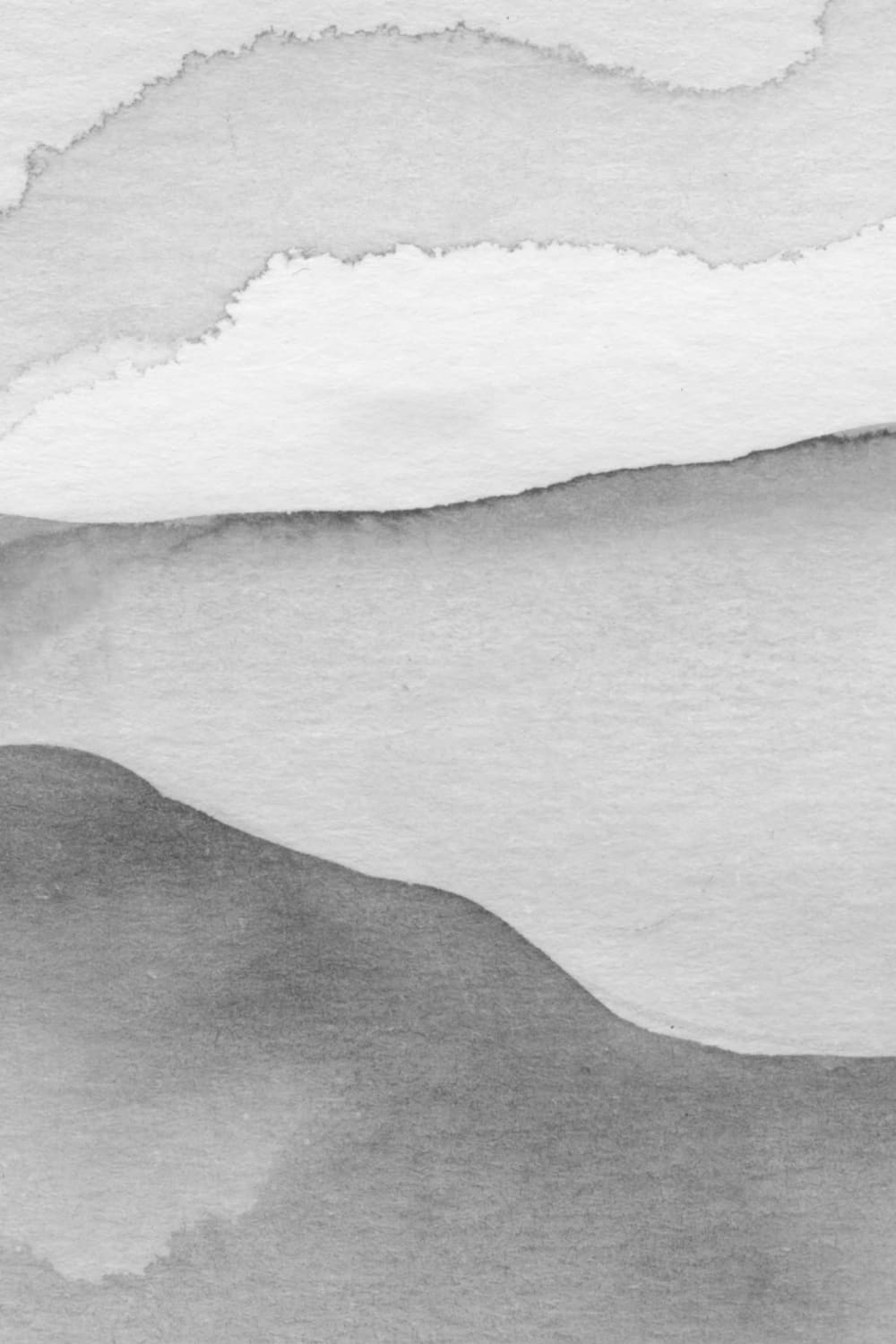 Grey Watercolour Peaceful Mountain Wallpaper Mural