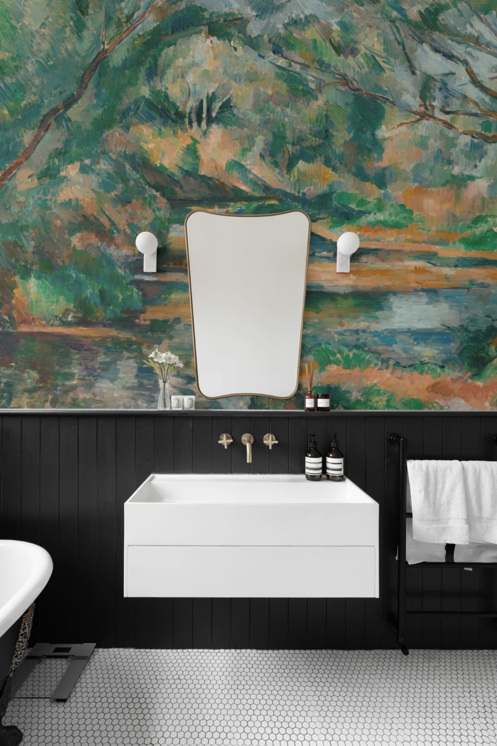 The Brook Wall Mural in Natural Classic Tones