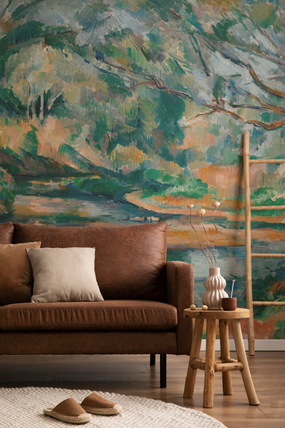 The Brook Wall Mural in Natural Classic Tones
