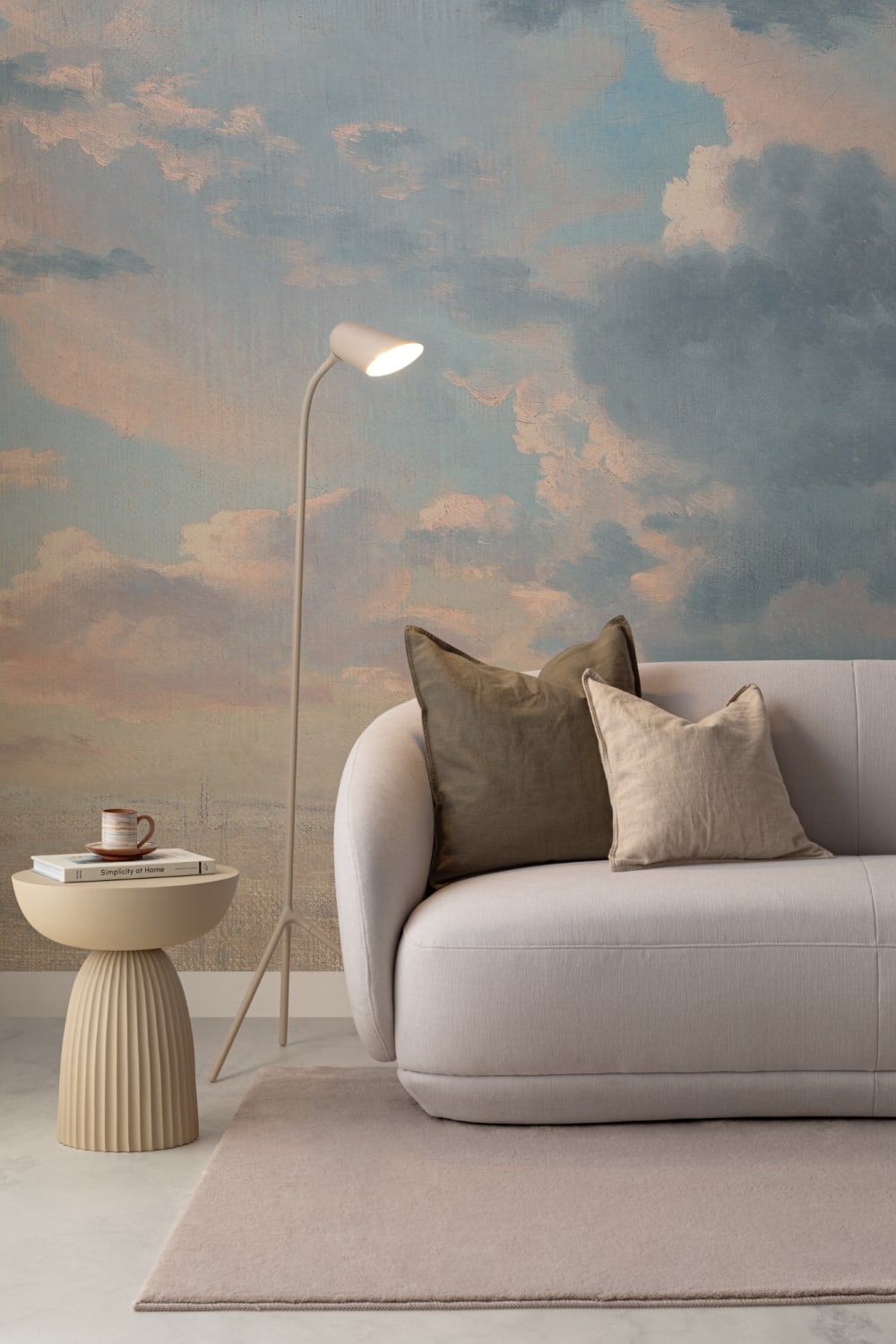 Study of Clouds Over the Sound Wall Mural in Evening Tones