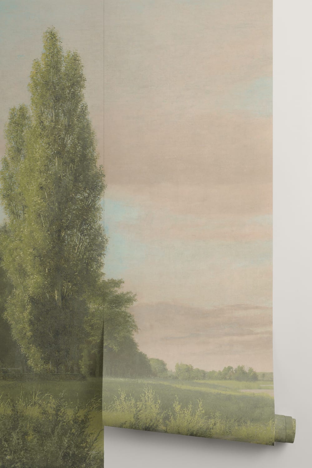Waters Edge Classic Vintage Landscape Wall Mural by Christen Købke