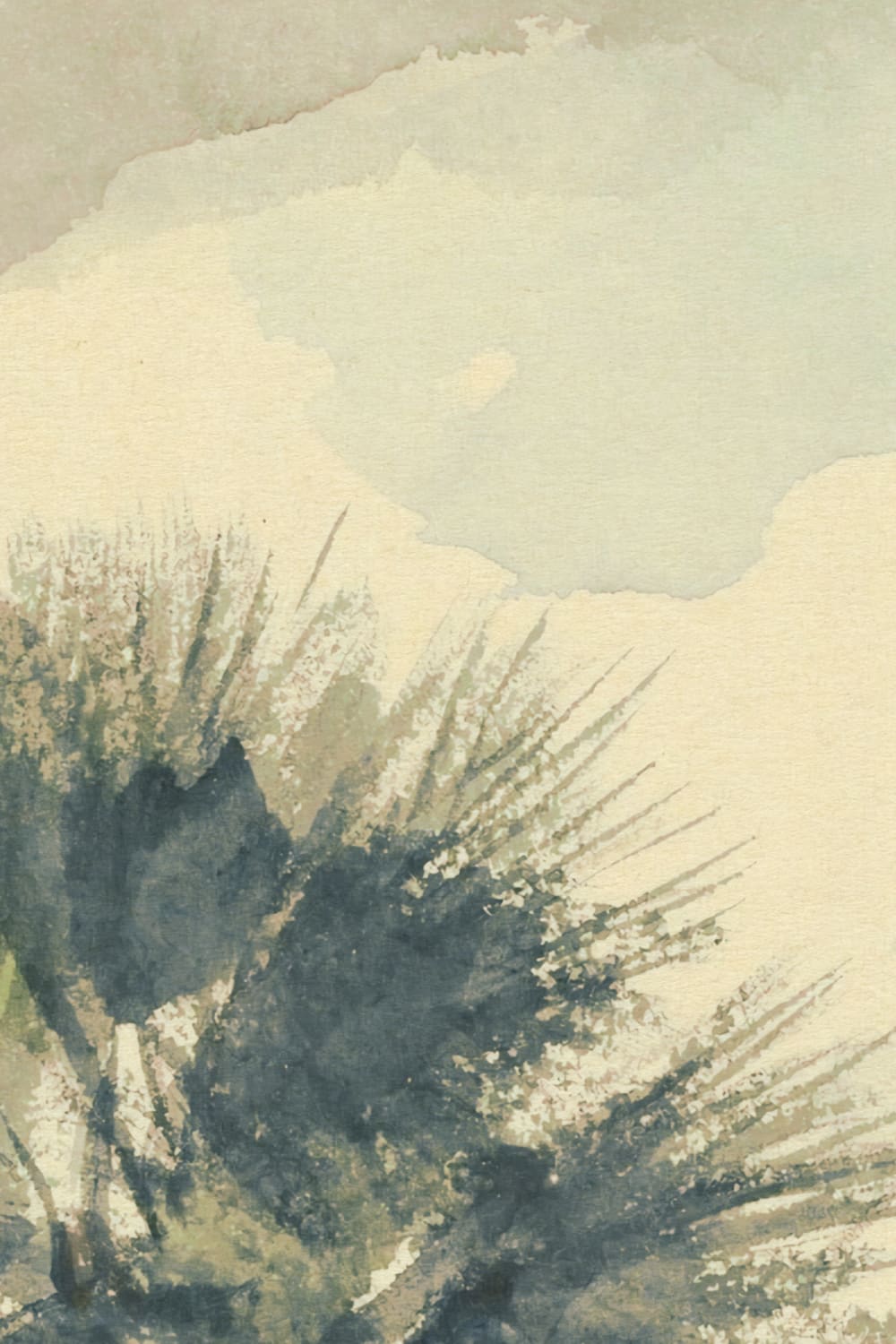 Chusan Pastell akvarell palme fototapet av Winslow Homer