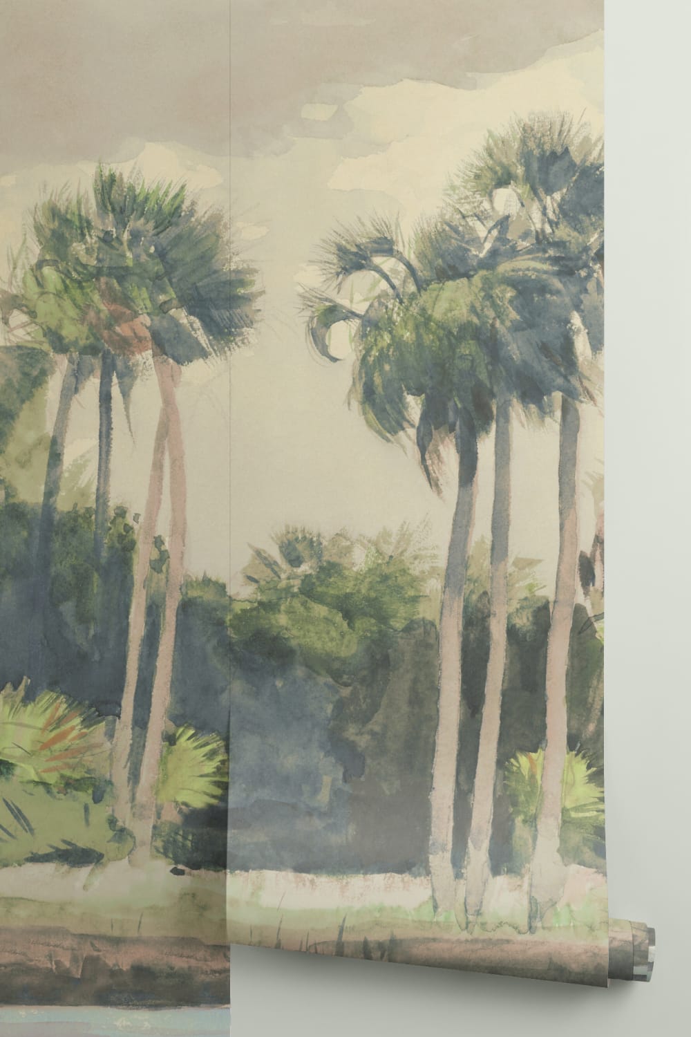 Chusan Pastell akvarell palme fototapet av Winslow Homer