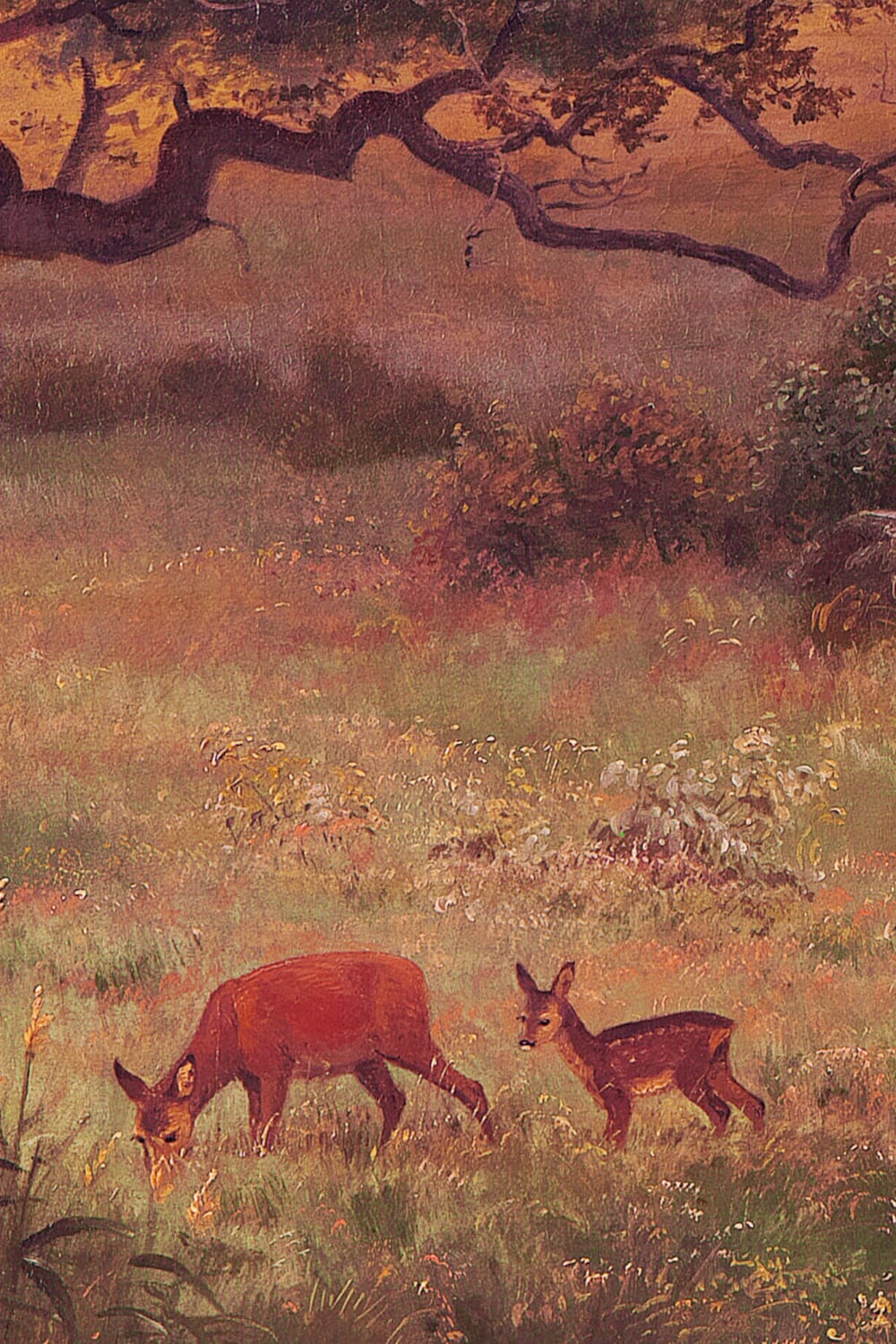 Sunset Countryside Landscape Mural-tapeter Doe Glade av P. C. Skovgaard