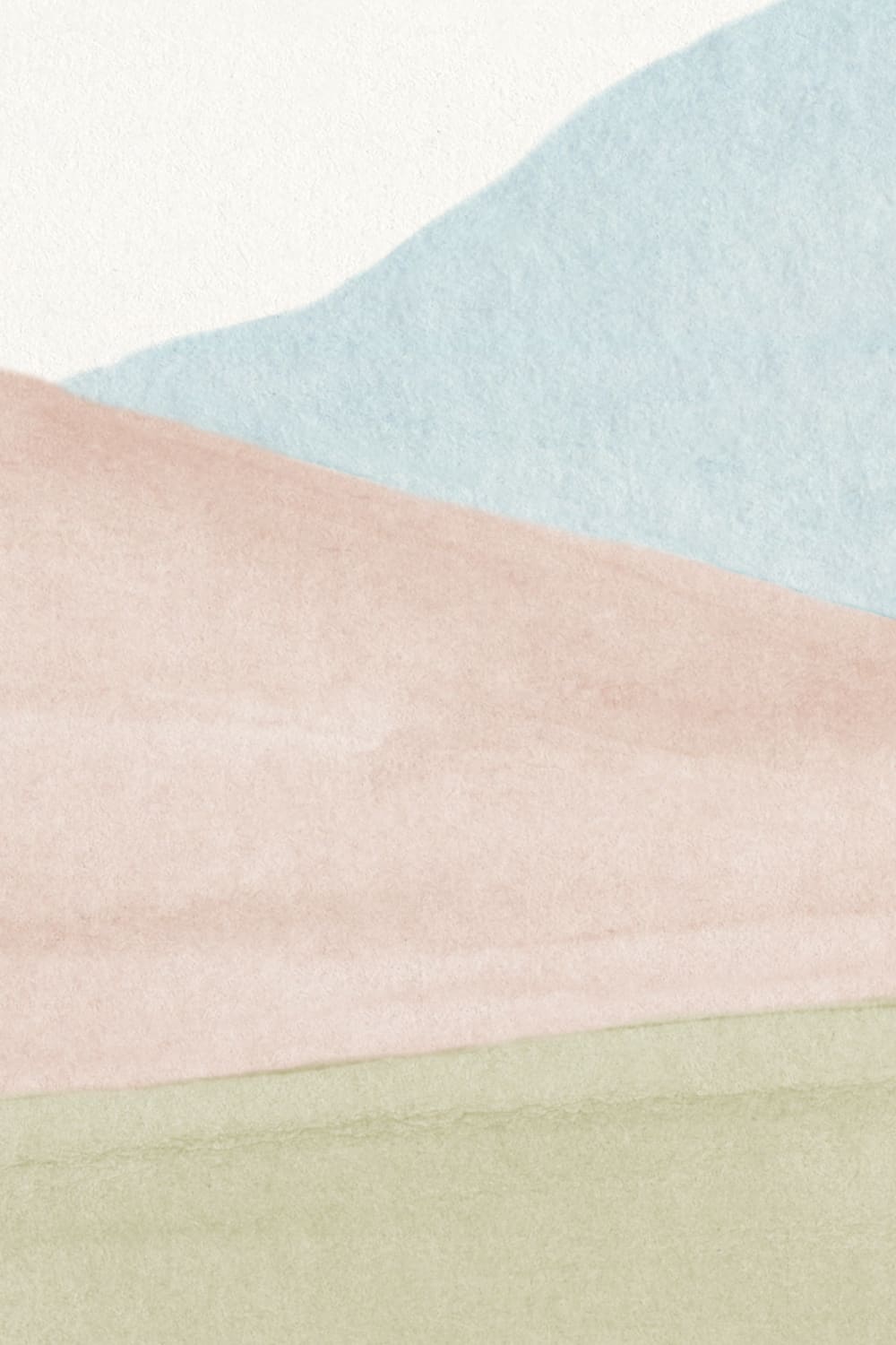 Pastel Watercolor Valley Landscape Mural