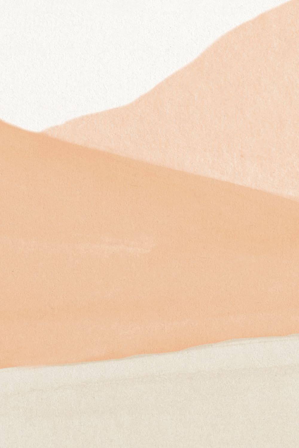 Orange Watercolor Valley Landscape Mural