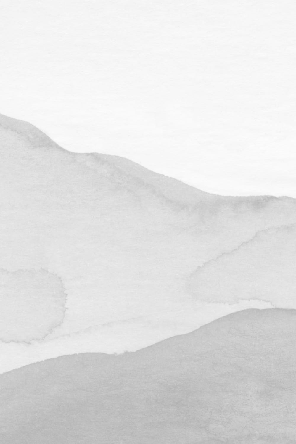 Light Gray Watercolor Mountain Mural