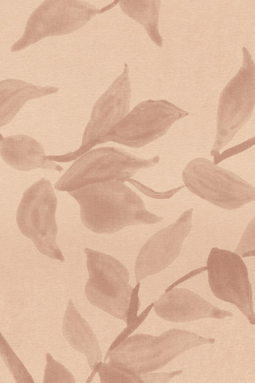 Pink Botanical Vintage Style Nature Inspired Mural