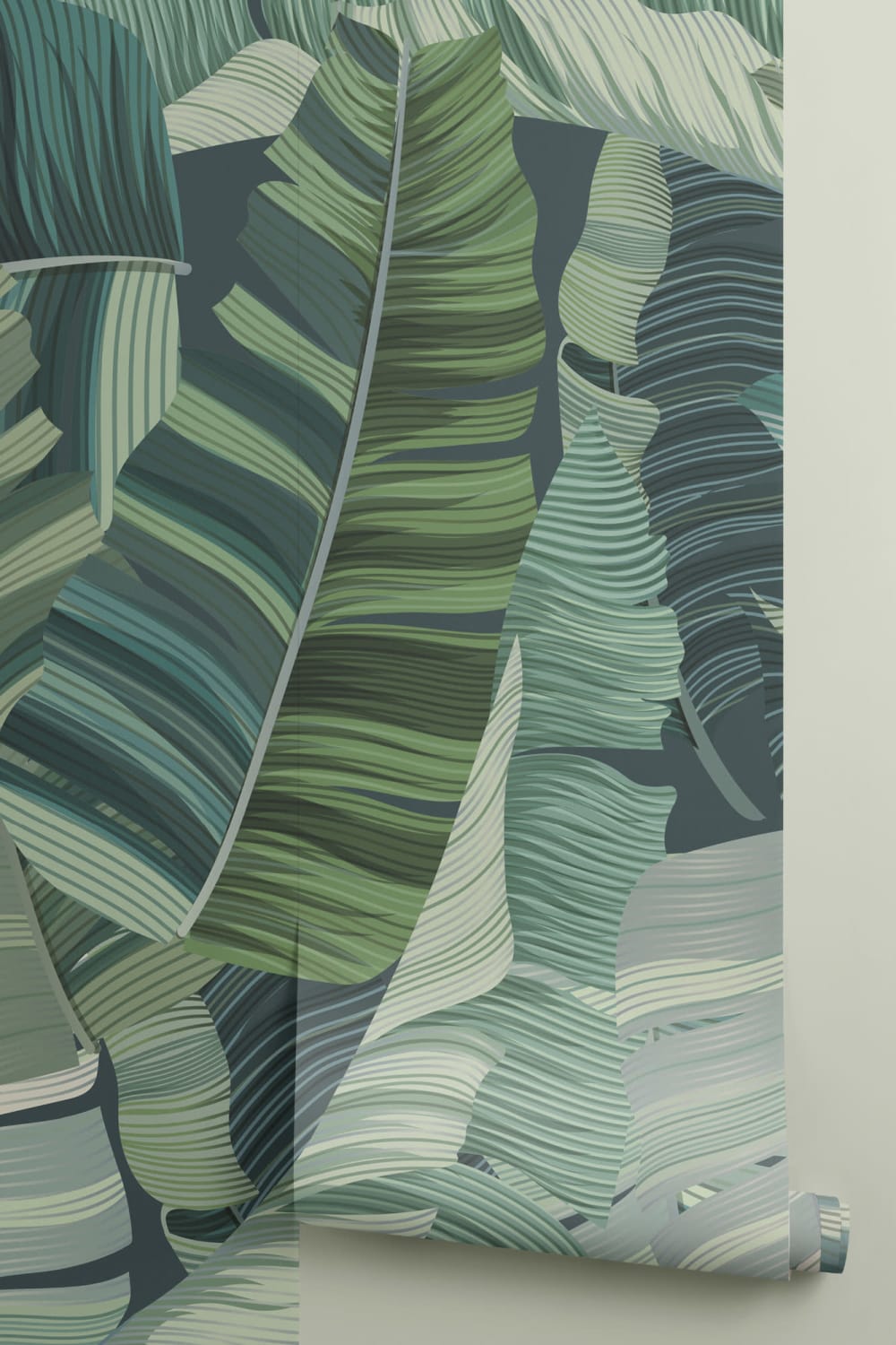 3D Camo Mixed Tropical Leaf Wallpaper Mural