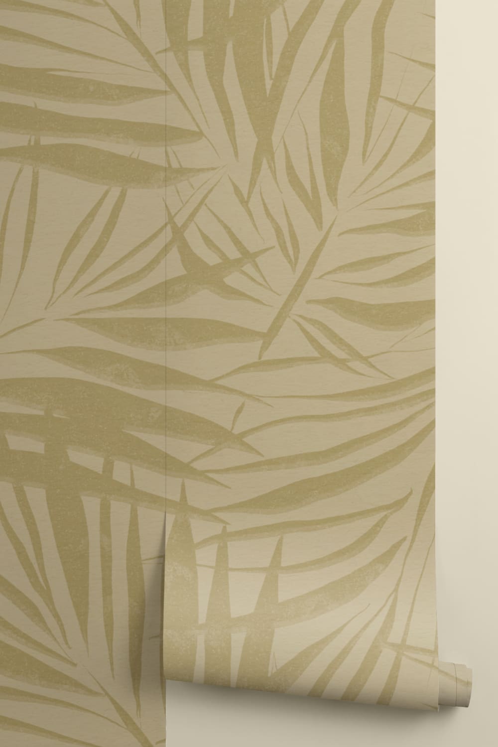 Sombra Green Subtile Palm Leaf Fototapete mit tropischer Textur