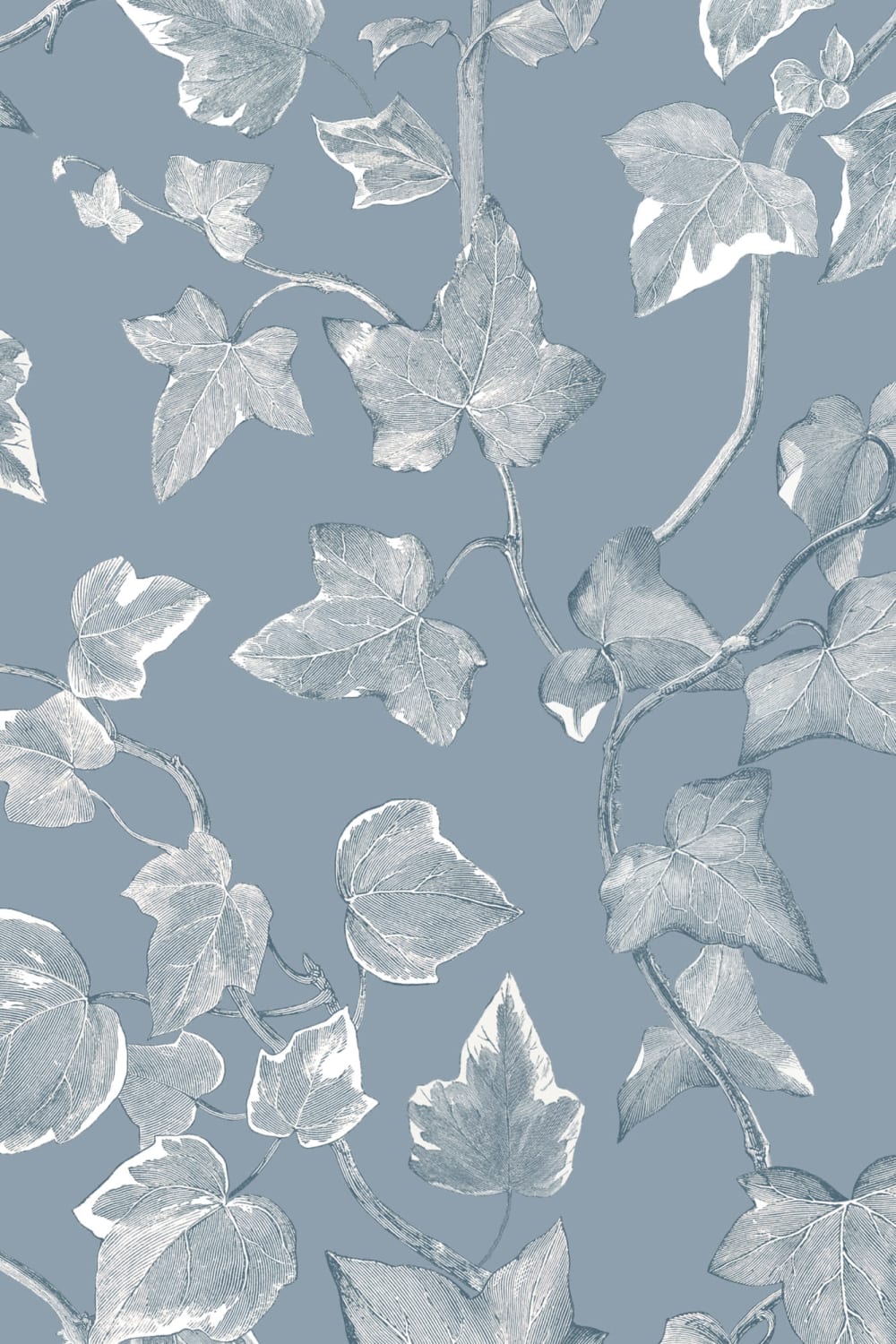 Blue Heritage Ivy Wallpaper
