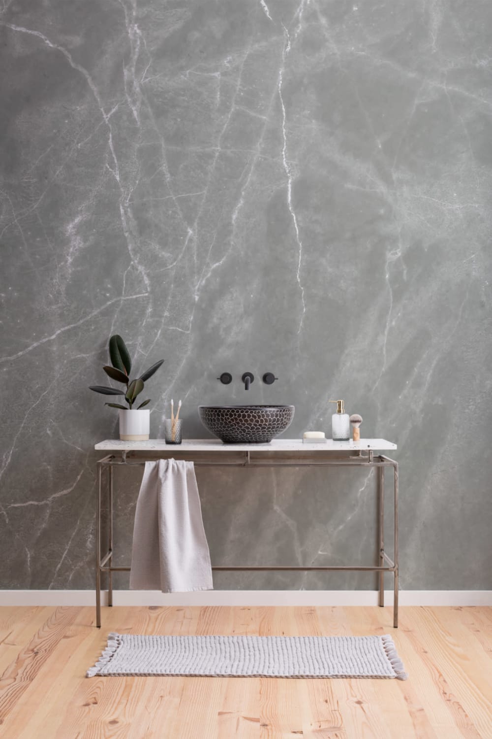 Sage Marble Effect Wallpaper Mural