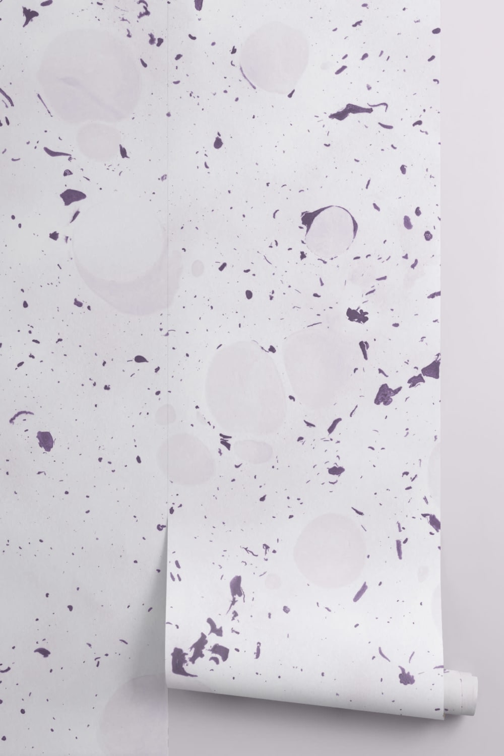 Drizzle Ultraviolet Marbled Wallpaper Mural