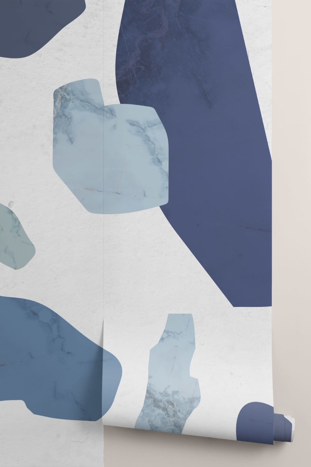 Fototapete Blauer Marmor Terrazzo