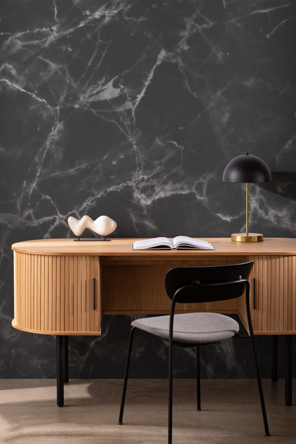 Black Marble Wallpaper Mural