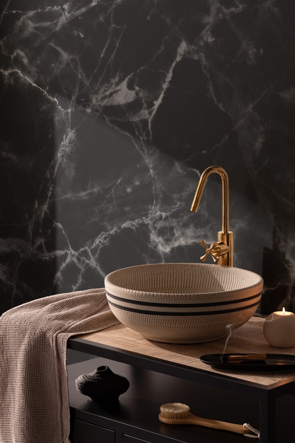 Black Marble Wallpaper Mural