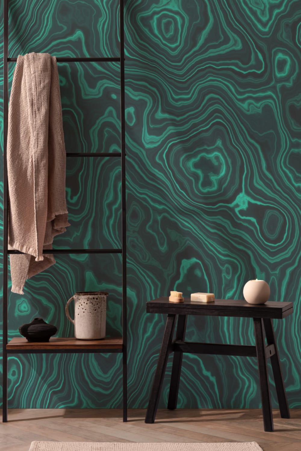 Malachite Crystal Wallpaper Mural