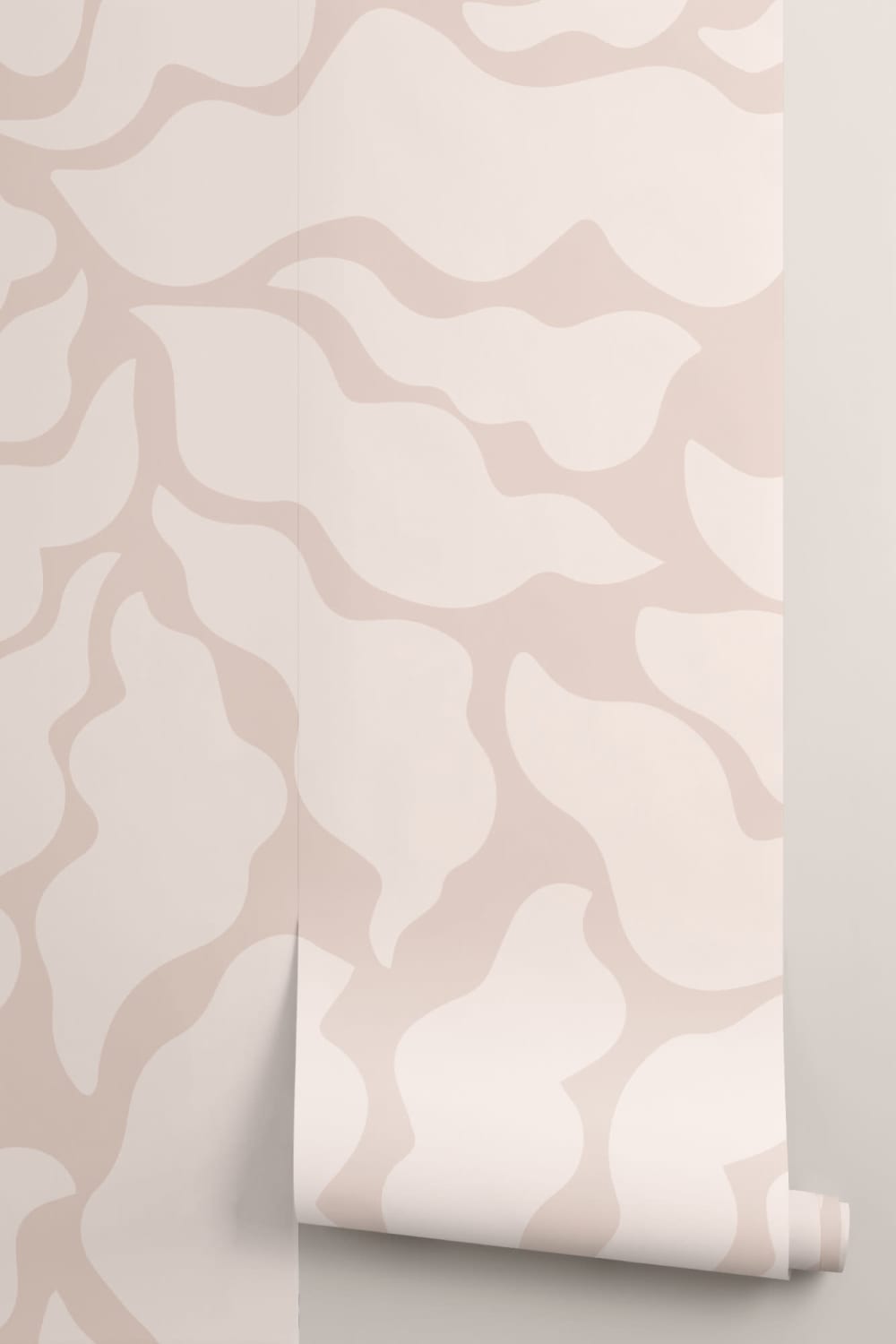 Abstract Modern Botanical Shapes Neutral Wallpaper Mural