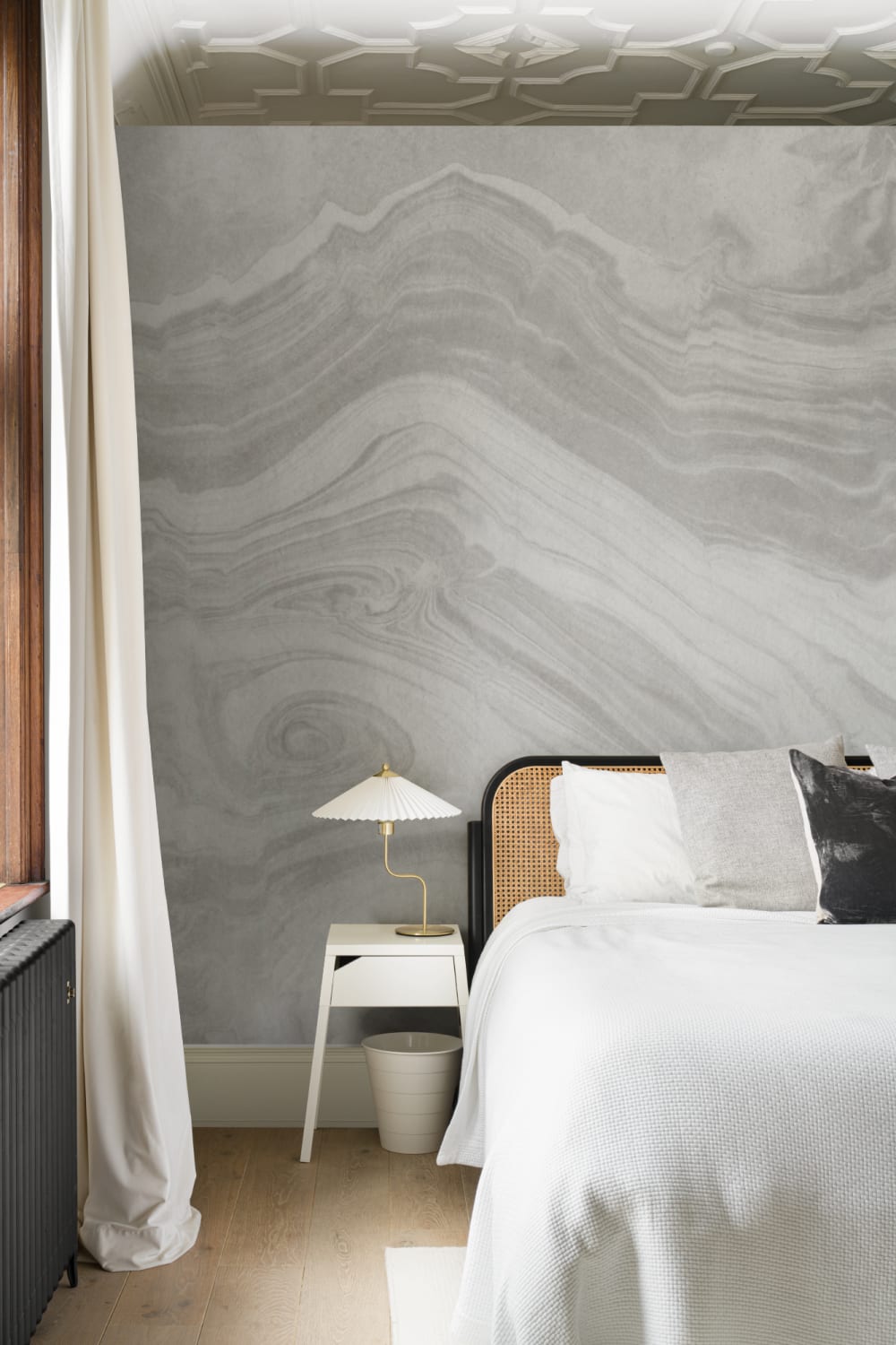 Marbled Gray Stone Effect Wallpaper Mural