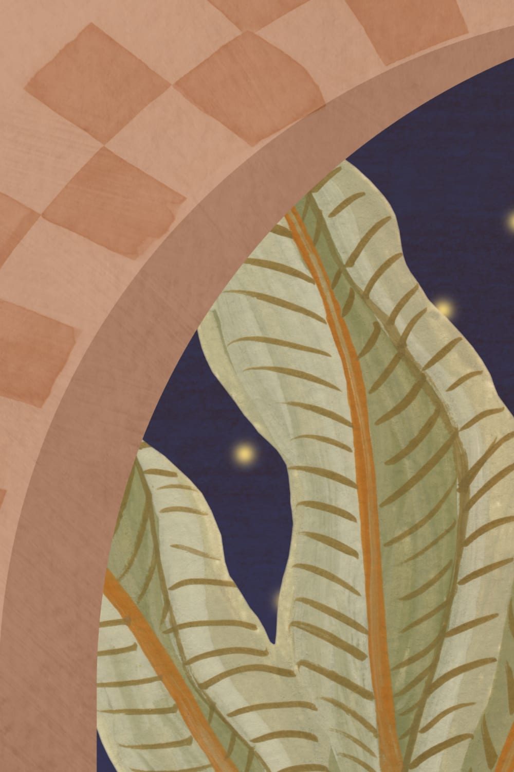 Mörk Medelhavet Arch Scenic Mural-tapeter