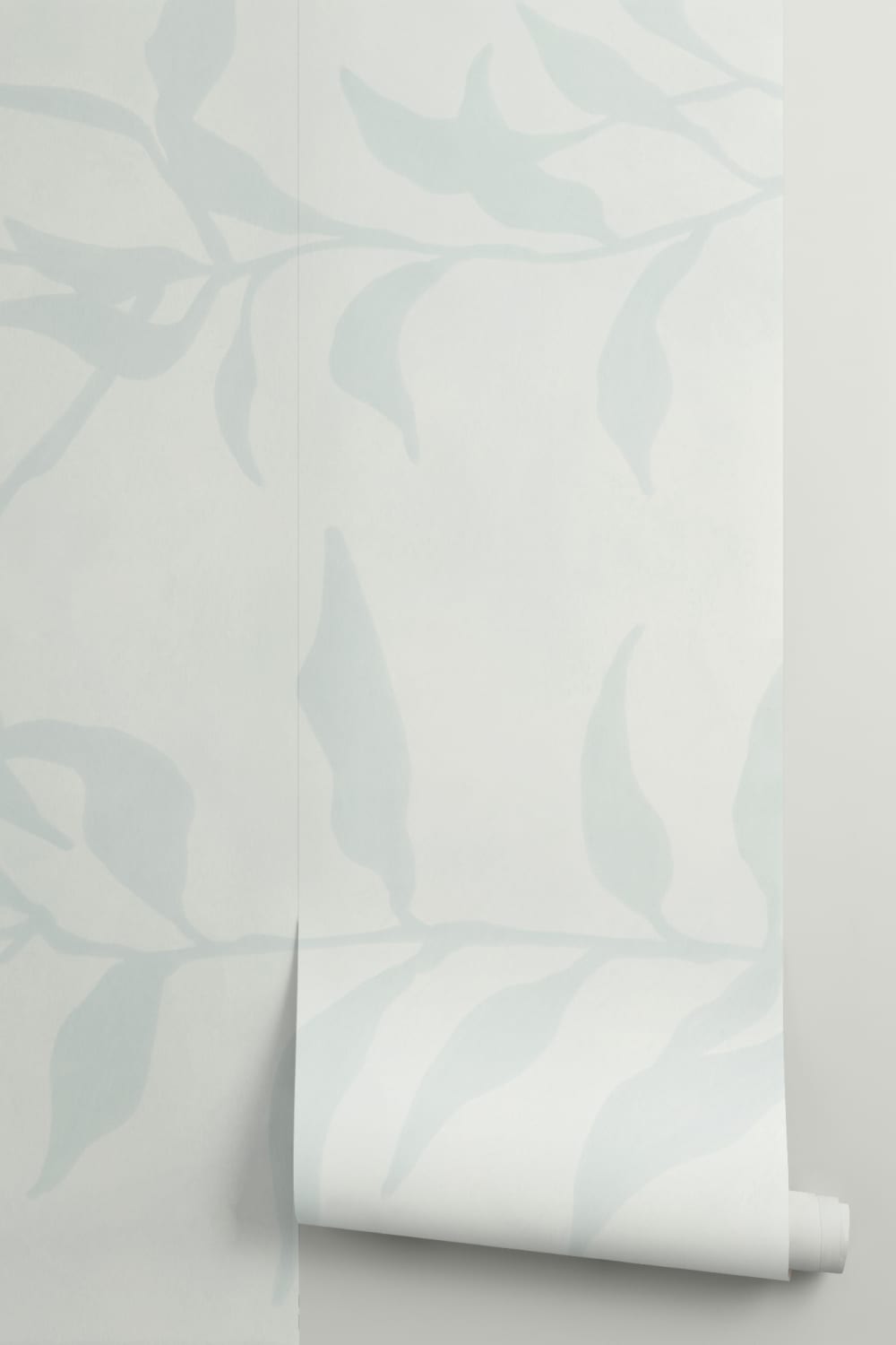 Blue Olive Tree Branch Mural