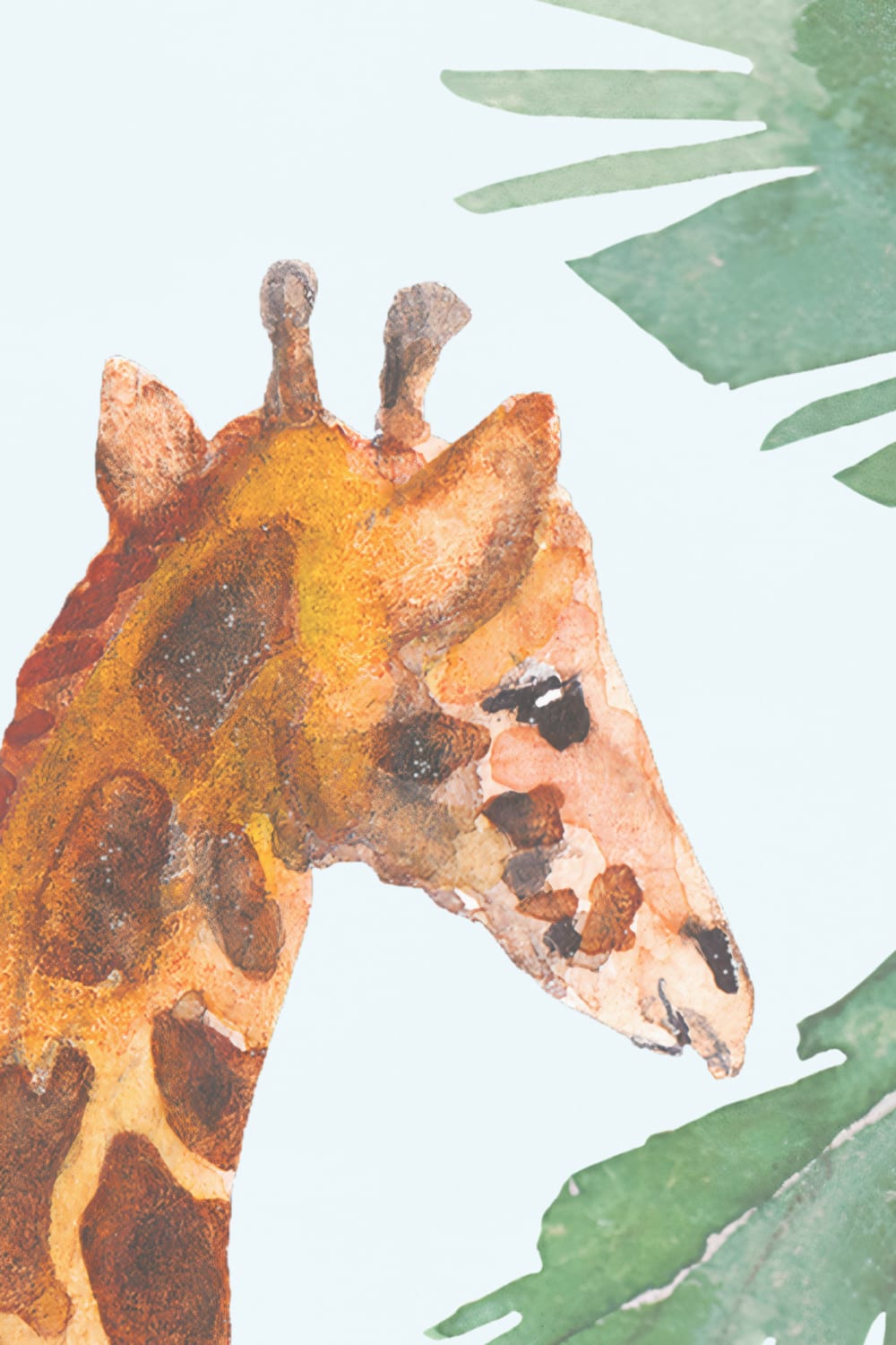 Watercolor Jungle Nursery Wallpaper Mural