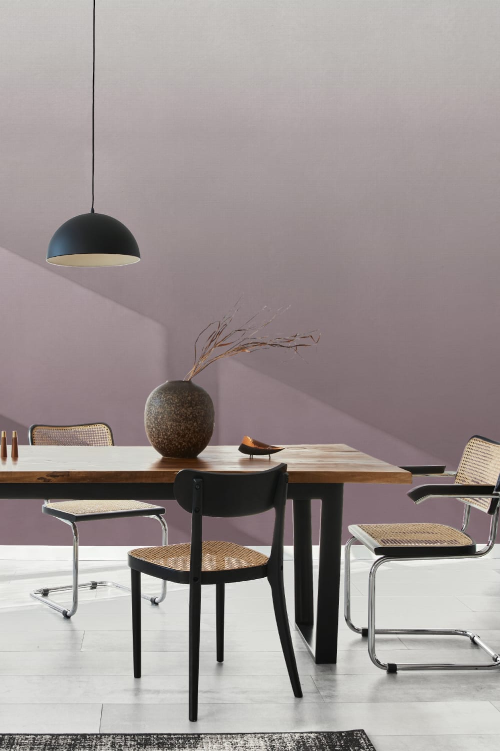 Plum Ombre Behang Muurschildering