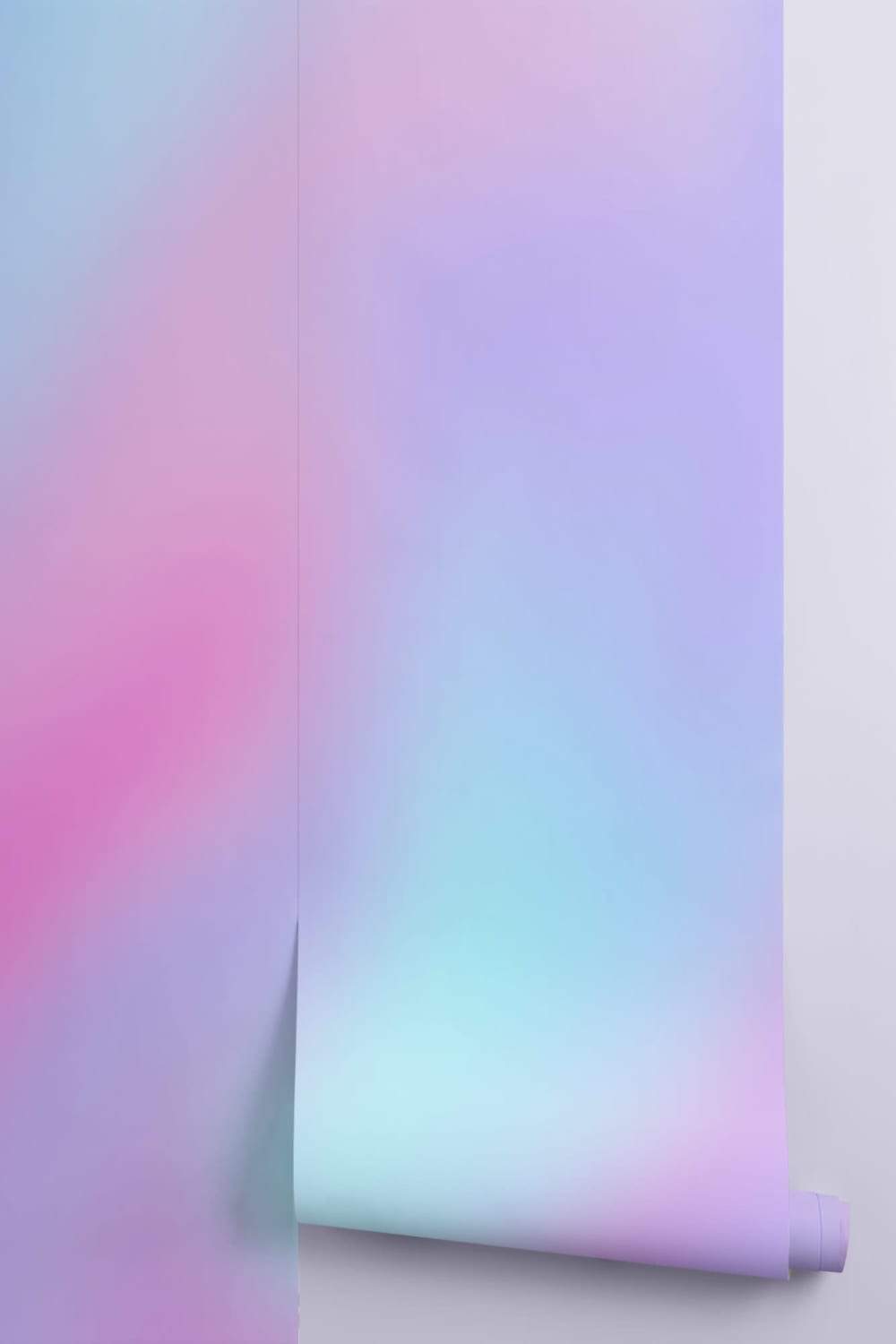 Carta da Parati in Luminose Sfumature Degradanti Blu e Fucsia