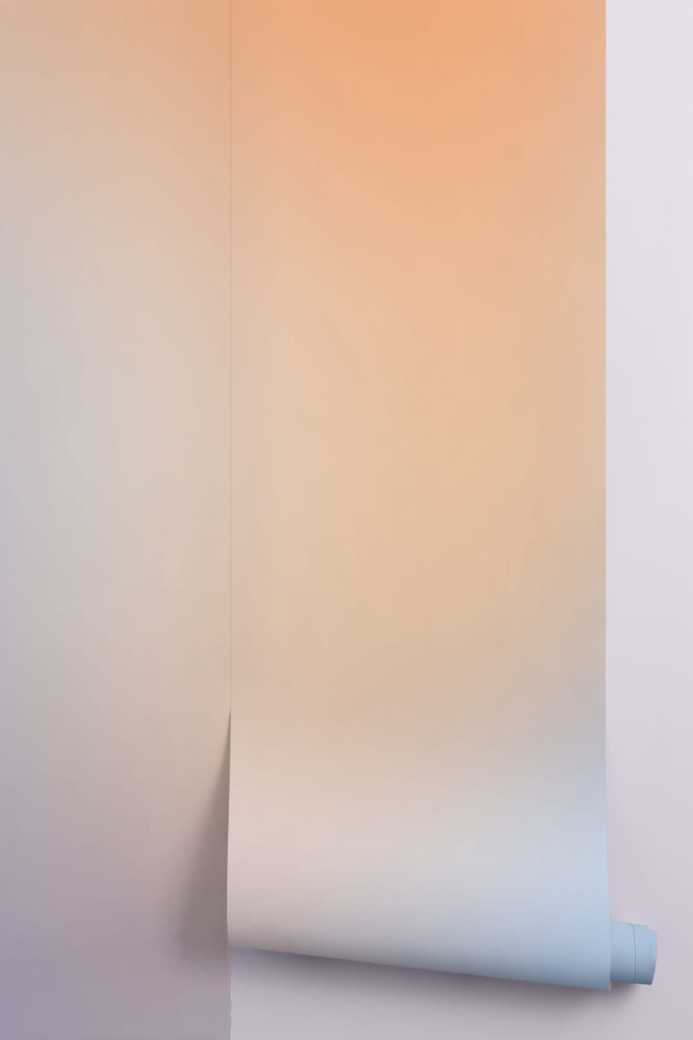 Blue, Orange and Lilac Ombre Wallpaper Mural