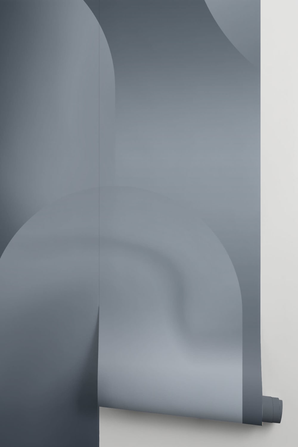 Mural Formas Abstractas Futuristas en Gris y Negro