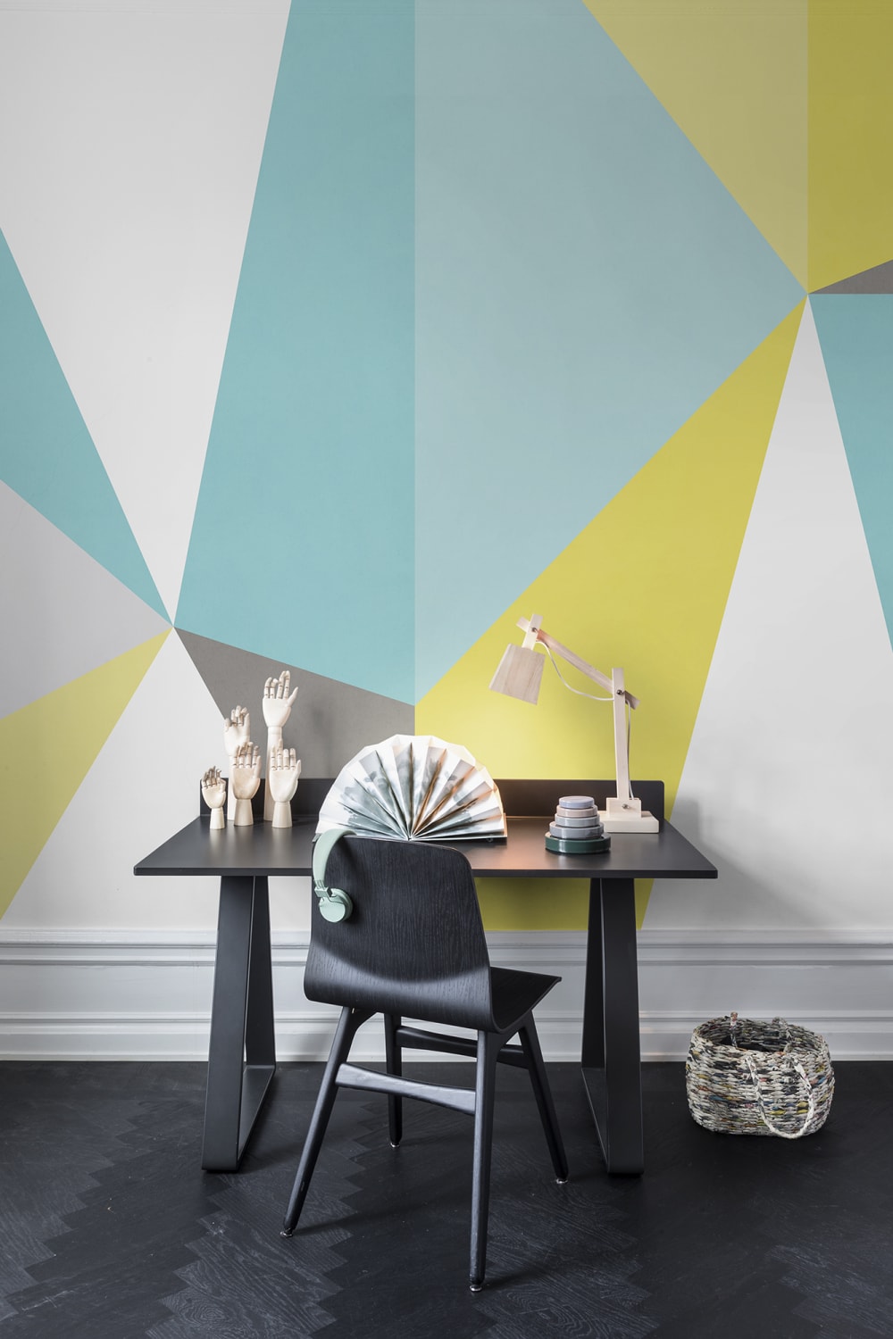 Diamond wallpaper, soft geometric design for walls