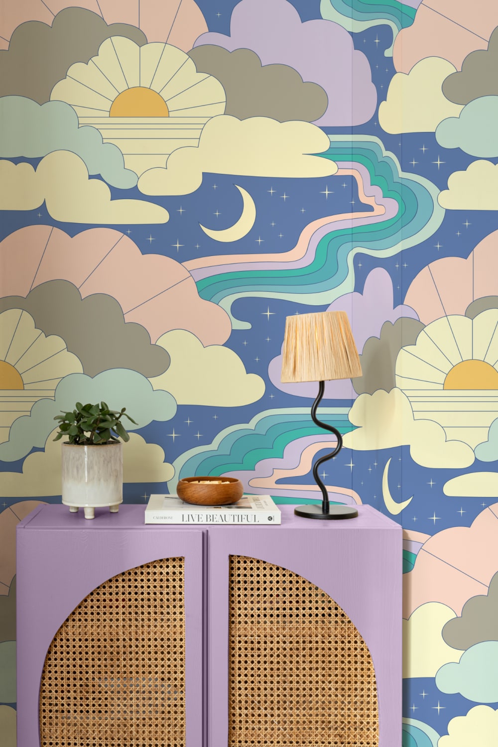 Elizabeth Olwen Fioletowa fototapeta Cosmic Skyway