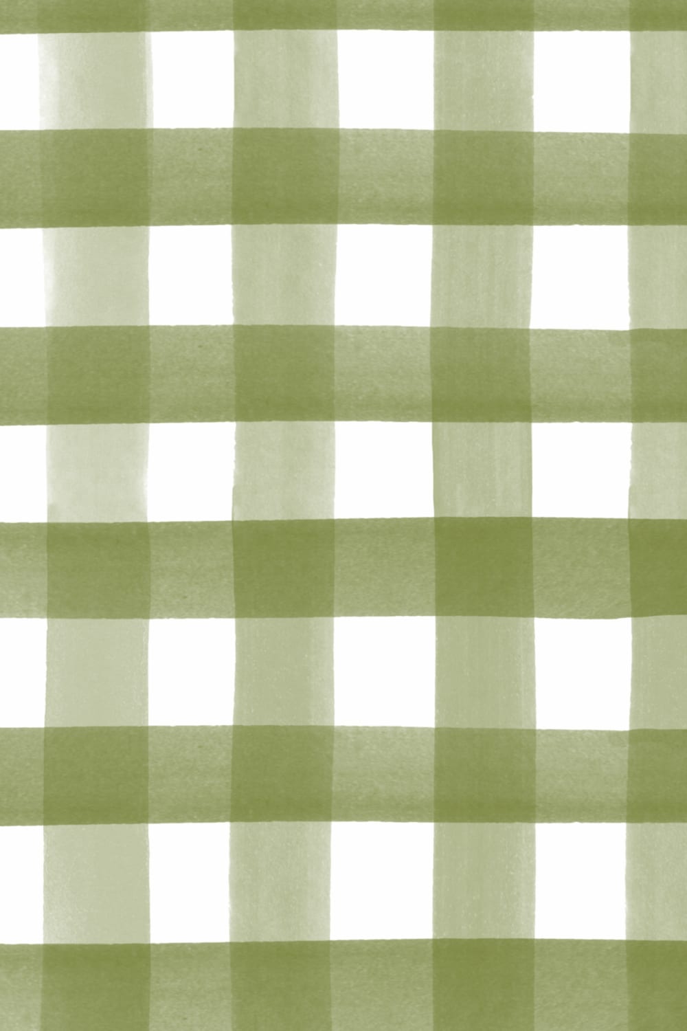Mörkgrön akvarell Gingham tapet