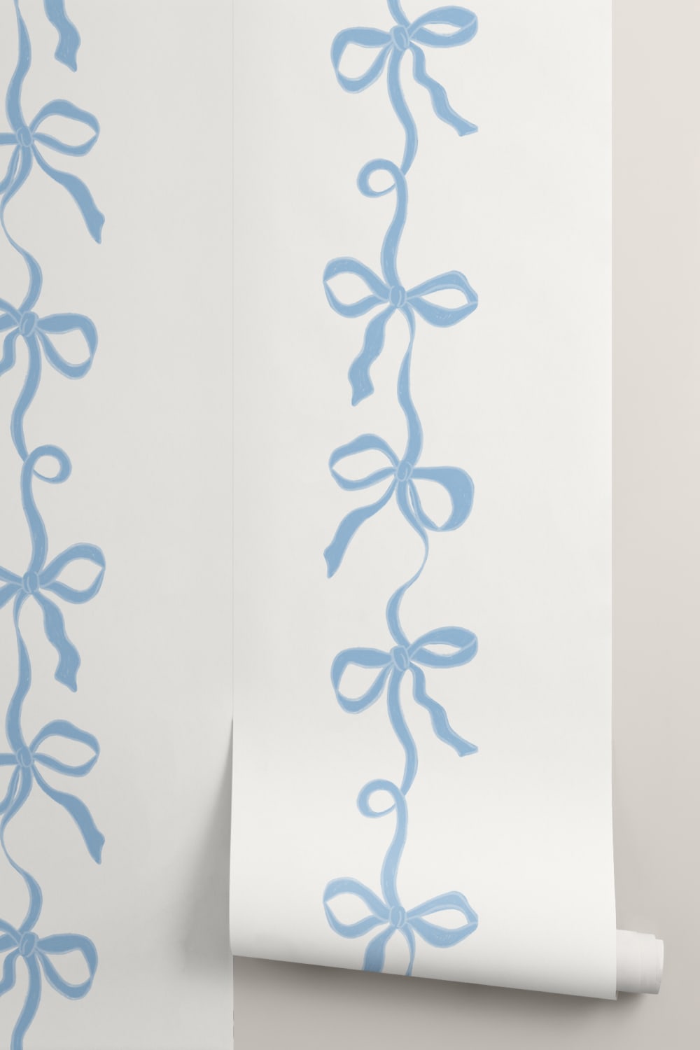 Blauw lint Strepen muurschildering