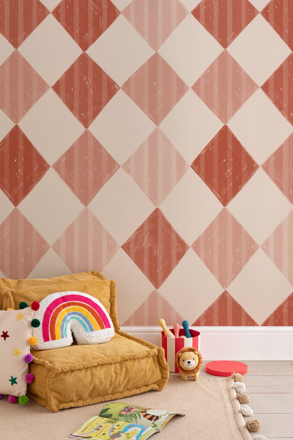 Mural de papel pintado Red Stripe Harlequin