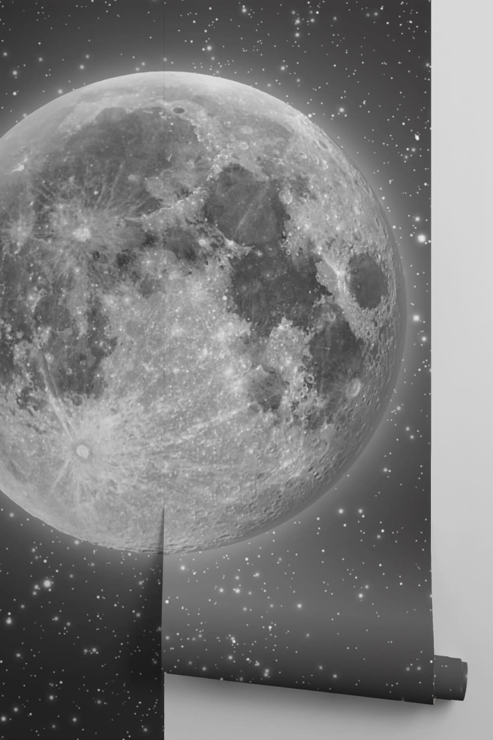 Mural de papel de parede Lua e Estrelas