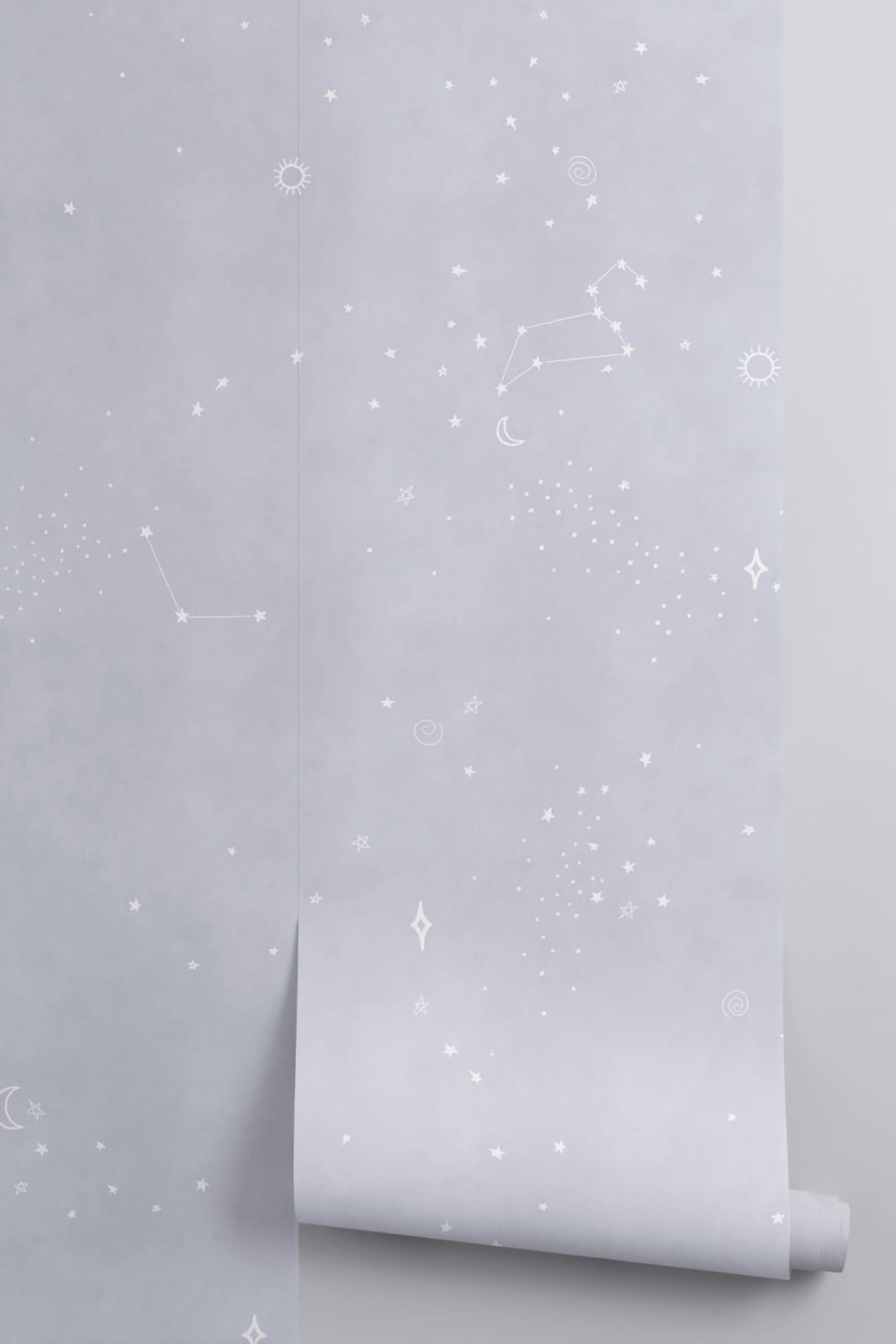 Lilac & White Zodiac Constellation Wallpaper Mural